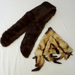 Mink Collar Wrap Scarf and a Mink Accessorie